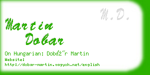 martin dobar business card